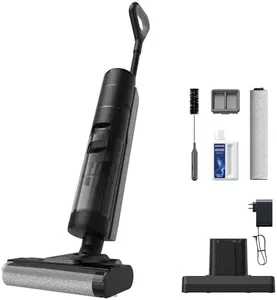 dreame H12S Wet Dry Vacuum Cleaner, Cordless Vacuum Mop All in One for Hard Floors, Edge Cleaning with Dirt Detection, Hot Air Drying, Smart Floor Cleaner Great for Sticky Messes on Multi-Surfaces