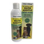 One Step Water Additive for Dogs and Cats, 237ml - 8oz Bottle, Pet Dental Oral Healthcare, All Natural Ingredients