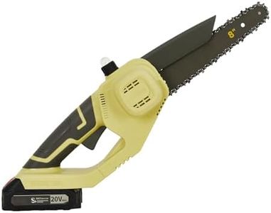 Powerful 8 Inch Battery Chainsaw Cordless, 20V Brushless Electric Chainsaw with 2×4.0Ah Batteries & Auto Oiling, Ideal for Wood Cutting, Trimming, and DIY Projects