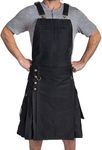 Damn Near Kilt 'Em Men's Overkilt Utility Kilt, Black, XX-Large