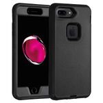 Case for iPhone 7 Plus for iPhone 8 Plus, Heavy Duty 3 in 1 case with Screen Protector ，Dust-Proof Shockproof case for iPhone 7 Plus/8 Plus, 5.5inch, Black