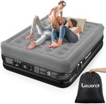 Lewondr Queen Air Mattress with Built in Pump,18" Deluxe Blow Up Mattress Airbed, Comfy Self Inflating Air Mattress, 3Min Fast Inflatable Mattress for Camping, Home, Guests, Travel(661lb MAX), Gray