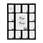 Modern Mama Memories K-12 School Photo Mat - Fits Any 11x14 Picture Frame *Frame Not Included* - Holds (1) 5x7 & (12) 2x3 Wallet Size Photos - Perfect for School Picture Frame K-12 (Black Mat)