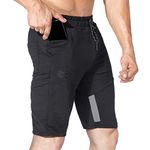 BROKIG Mens Stripe Gym Workout Shorts,Thigh Mesh Athletic Shorts Slim Fit Running Shorts with Zip Pocket(Black,X-Large)