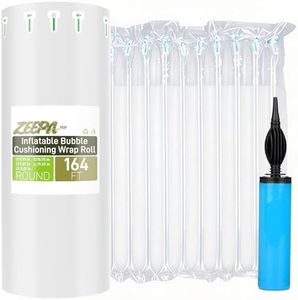 Bubble Wrap Roll For Packing Materials For Fragile Items,19.69"x164' Air Column Bubble Cushion Wrap Pouches, Heavy Duty Moving Protection Fragile Item,Includes Pump