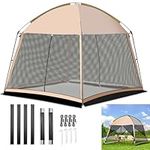 Osluken 11x11ft Screen House Room Camping Tent Portable Outdoor Canopy Sun Shade Shelter Foldable Mosquito Mesh Walls, Great for Patio, Picnic, Backyard, Beach, Park, More