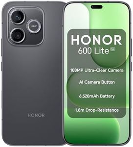 HONOR 600 Lite 5G Unlocked Smartphone | 108MP AI Camera | 6520mAh Battery | 8GB RAM | 256GB Storage | Dual SIM | 1.8m Drop Protection | Android Phone | Velvet Black