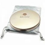 Magnifying Compact Mirror for Purses, 1x/10x Magnification – Double Sided Travel Makeup Mirror, 4 Inch Small Pocket or Purse Mirror. Distortion Free Folding Portable Compact Mirrors (Champagne Gold)