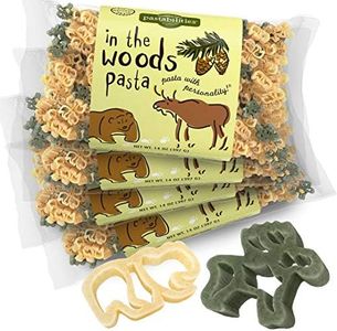 Pastabilities Fun Shaped Pasta for Kids - In the Woods - Fun Bear and Moose Animal Theme, Non-GMO Natural Wheat and Vegetable Pasta, All-Natural, Kosher Certified, Made in the USA, (4 Pack, 14 Oz)