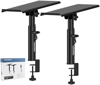 Vondynote Studio Monitor Stands Pair Heavy Duty Desk Clamp Speaker Stands with Adjustable Tilt Angle Tray of 0-12 °