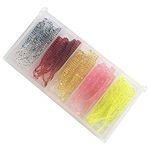 50 Pcs Soft Plastic Fishing Lures Worms Lure Plastic Fishing Worms Baits with Storage Box for Perch Pike Trout Chub Drop Shot Lure Soft