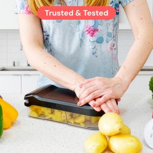 10-in-1 Vegetable Chopper – White Multi-Function Food Dicer