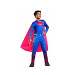 Wanna Party WP Polyester Classic Superman Costume, Red & Blue Superhero Suit & Red Cape For Movie Hero Comic Cosplay & Halloween - Age 5-7 Years, Size M