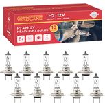 GADLANE 10 x H7 499 12V 55W Standard Halogen Headlamp Headlight Car Bulbs 2 PIN PX26d (Pack Of 10)