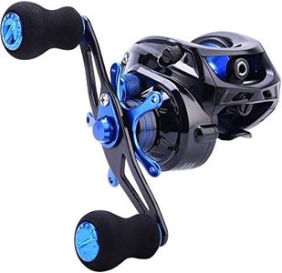 Sougayilang Baitcasting Fishing Reel 7.0:1 Gear - Low Profile Carbon Fiber Drag 9+1 Bearing Dual Magnetic Brakes Fishing Reels