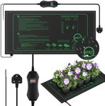 Mojimdo 50W Heating Mat Plants with Thermostat - Quick Heating, Fire Protection, Heat Mat for Germination and Temperature Regulation, Ideal for Seedlings, Pets and Reptiles (Pack of 1)