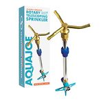 Aqua Joe AJ-ISTAS Indestructible Brass 3-Arm Rotating Sprinkler, w/Telescopic Spike up to 31 Inches