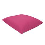 rucomfy Beanbags Square Floor Cushion Large Indoor/Outdoor Bean bag - Use As Large Pillow or Chair - Water Resistant and Durable - L70cm x W70cm (Cerise Pink)