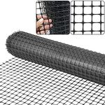 Garden Fence Barrier Fencing for Dogs,1x10m Snow Fence Plastic Mesh Fencing Roll[Heavy Duty]Safety Temporary Fencing,Garden Mesh Border Fence Reusable for Yard Vegetable Poultry Rabbit Chicken-Black