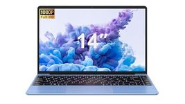 WOZIFAN Traditional Laptops 14” Win 11 6GB DDR4 256GB SSD Support 1TB SSD Expand with Celeron N4020 (Up to 2.8Ghz), Full Metal 2.4G+5G with for French Keyboard Film-Blue