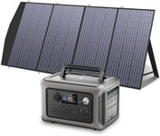 ALLPOWERS R600 solar generator, 2x 600W (1200W peak) AC output, portable power station with 200W solar panel, 299WH LiFePO4 battery, mobile power supply for garden travel camping motorhome emergency