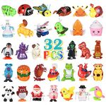 CIUGEO 32 PCS Assorted Wind-up Toys for Kids, Bulk Windup Animals Walking Jumping Swimming Flipping Clockwork Toys for Kids Christmas Stocking Stuffers, Goodie Bag Stuffers, Birthday Party Favors