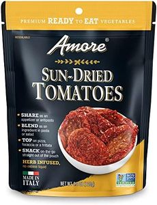 Amore Vegan Sun Dried Tomatoes - Non GMO Certified Ready-to-Eat Herb Infused Vegetables In Resealable Bags 4.4 Ounce (Pack of 10)