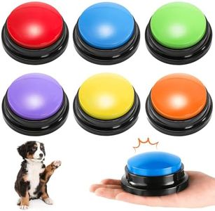 Youeon 6 Pack Voice Recording Button, 6 Colors Dog Buttons for Communication Pet Training Buzzer, 30 Seconds Record & Playback, Funny Record Buttons for Pet, Classroom, Office, Home