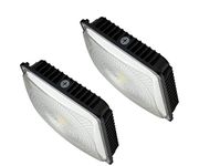 CYLED 65W LED Canopy Light Industrial Waterproof Explosion-Proof Outdoor High Bay Balcony Car Park Lane Gas Station Ceiling Light Equivalent 250W HID/HPS 6500 Lm 5500K DLC Qualified Pack of 2