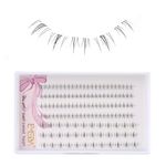 EMEDA Bottom Lashes individual Bottom Lash Clusters 2 Types Lower Lashes 6mm Clear Band Manga Soft Lightweight Bottom Eyelashes DIY Eyelash Extensions