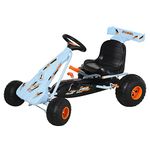 HOMCOM Kids Children Pedal Go Kart Manual Ride On Car w/Brake Gears Steering Wheel Adjustable Seat Outdoor Fun Vehicle 97 x 66 x 59 cm