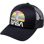 Concept One NASA Shuttle Adjustable Snapback Trucker Hat, Black, One Size