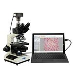 AmScope M837ZL-PHB3-C180U3 OMAX 40X-2500X Super Speed 18MP USB3 Phase Contrast Trinocular LED Microscope with Revolver Phase Lens