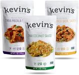 Kevin's Natural Foods Paleo Simmer Sauce Variety Pack - Stir-Fry Sauce, Gluten Free, No Preservatives, Non-GMO - 3 Pack (Tikka/Thai Coconut/Lemongrass Basil)