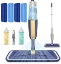 Spray Mops for Floor Cleaning: MEXERRIS Wet Jet Mops for Hardwood Wood Tile Laminate Vinyl - Floor Flat Mop with 4 Washable Pads for Swiffer Powermop & 2 Refillable Bottles Home Commercial Mop