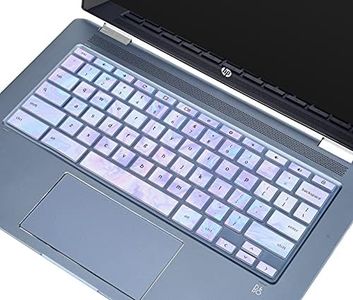 Keyboard Cover Skins Compatible with HP 2-in-1 14" Touchscreen Chromebook,HP Chromebook X360 Touchscreen,HP Chromebook 14-DA0011DX 14-DA0012DX 14B-CA Series Laptop Keyboard Cover(Marble)