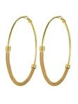 PROSTEEL Hoop Earrings for Women Large Stylish Big Hoops Hypoallergenic 316L Stainless Steel for Women Ladies Gold Plated 80mm With Gift Box