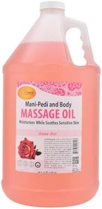 SPA REDI - Massage Oil, Sensual Rose, 128 Oz - Professional Pedicure, Manicure, Full Body Massage Therapy, Made with Almond Oil, Cotton Seed Oil, Sunflower Oil, Avocado Oil, Essential Oils, Vitamin E