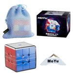 2024 MoYu WeiLong WRM V10 3x3x3 20 Ball Core Spring Magic Cloth Version 3x3 55.5mm Speed Magic Puzzle Cube Stickerless MY8295 with Cube Stand and bag