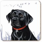 Loyal Friends Black Labrador Set of 6 Coasters