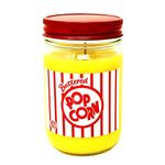 Buttered Popcorn Candle ~ Premium 100% All Natural Soy Candle ~ Movie Night Candle ~ Highly Scented (12oz Glass Jar)