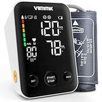 Blood Pressure Monitor CE Approved UK, Vimmk Upper Arm Blood Pressure Machines for Home Use Accurate BP Cuff LED Backlight Display Heart Rate Detection 2x120 Records, Cuff 22-40cm