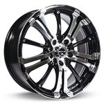 RTX Arsenic Alloy Wheel Rim Size 15x6.5 Bolt Pattern 5x100 5x114.3 Offset 40 Center Bore 73.1 Black Machined Face Center Caps Included Lug Nuts NOT Included (Rim Priced Individually)