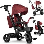 LIONELO Kori 2in1 Pushchair Three wheeler for Kids from 18 months to 5 years up to 25 kg Tricycle/Stroller Bike with Parent steering control, 360-deg swivel seat Harness Canopy Bucket Bag Cup Holder