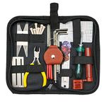 FOVERN1 26 PCS Guitar Repairing Tool Kit, Including Wire Plier, String Organizer, Fingerboard Protector, Hex Wrenches, Files, String Action Ruler, Spanner Wrench, Bridge Pins for Guitar Ukulele Bass