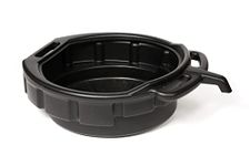 WirthCo 32953 Funnel King Black 4 Gallon Oil/Coolant Drain Pan with E-Z Grip Handles and Pour Spout