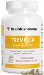 Real Mushrooms Tremella Mushroom Extract, Mushroom Supplements For Immunity Support, Brain Support, And Healthy Skin, Vegan, Non-GMO, Verified Levels Of Beta-Glucans (300)