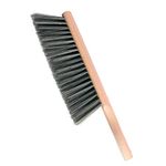 OAKART Hand Brush Soft Bristles Oiled Beech Wood Handle Small Natural Duster 14 Inch Long (Gray)