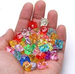 ROUGHTOUGH innovations 200 Gram Acrylic Pirate Jewels Treasure,Acrylic Diamond Gems,Multicolor Crystal Gemstones,Vase Decorations Pack Of 200G Decorative Diamonds Colourful Stones Diamond 14Mm