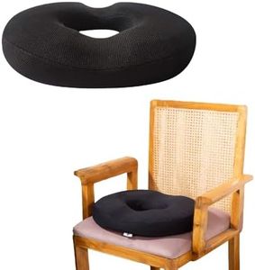 The White Willow Donut Pillow for Tailbone Pain-Coccyx Seat Cushion for Chair-Hemorrhoid & Piles Pillow-Car Seat Donut Cushion-Medium Firm HR Memory Foam Orthopedic Coccyx Ring Pillow-Above 60KG
